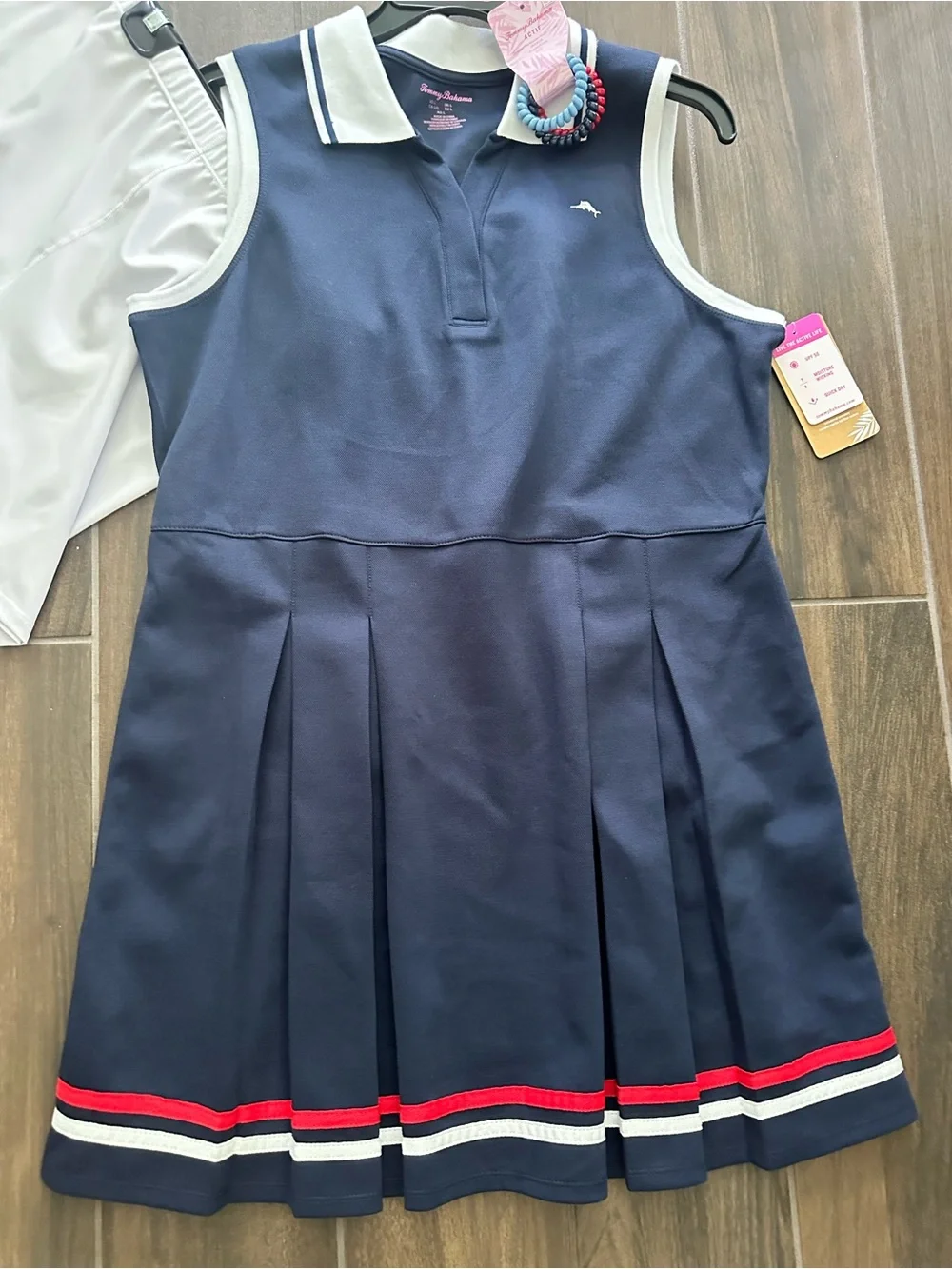 🎾⛳️Tommy Bahama Women’s Active Navy Polo Dress set! UPF 50 Large